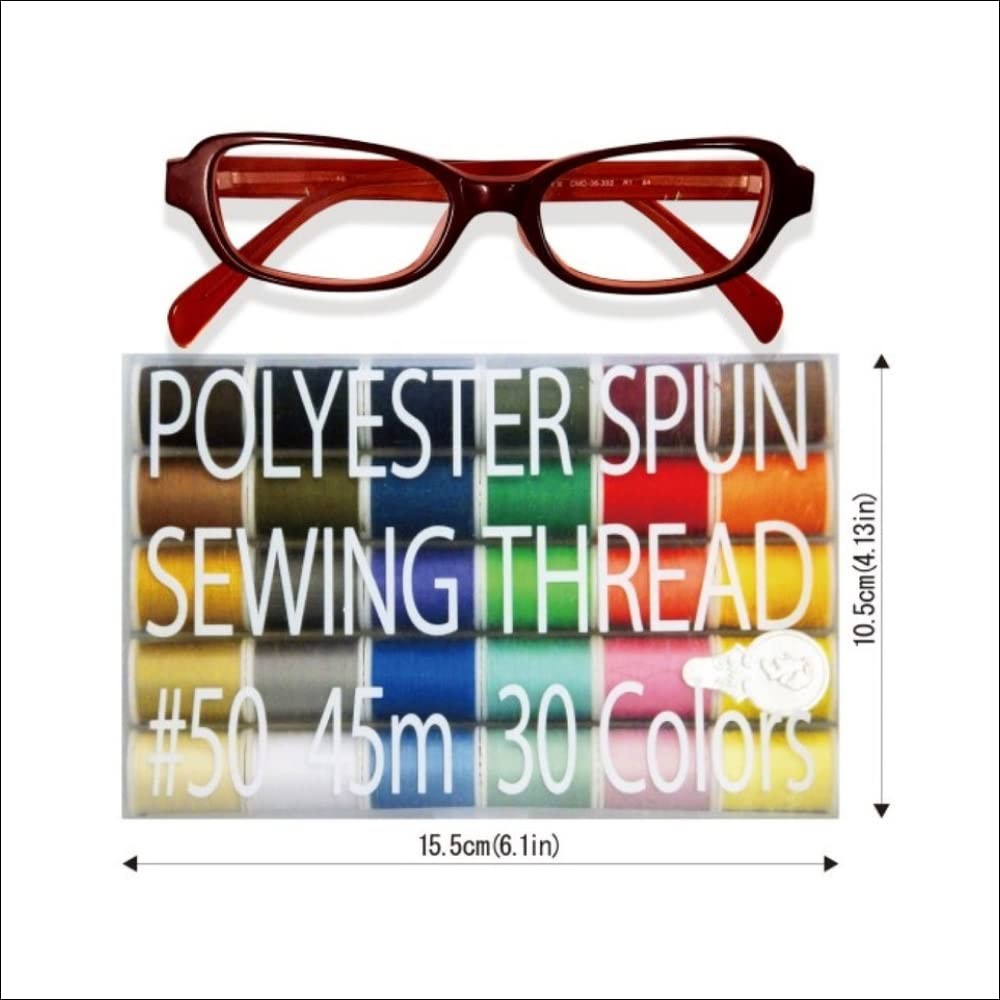 Sewing Thread Kit 30 Colors, 45m Polyester Threads, Multicolor, Crafting