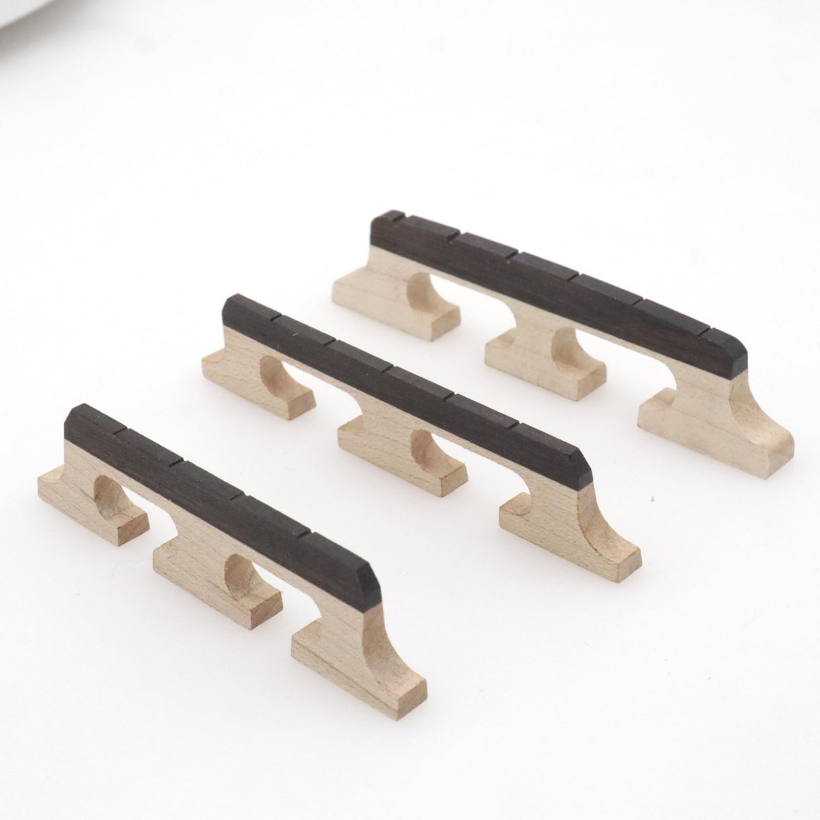 CashBeat 4-String Banjo Bridge - Premium Ebony and Maple 4 String, natural