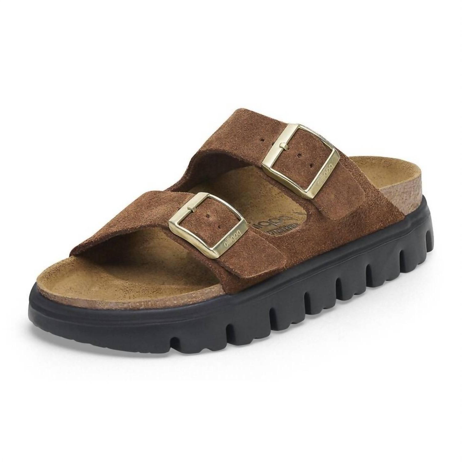 Birkenstock Women's Arizona Chunky Platform Dark Tea Black