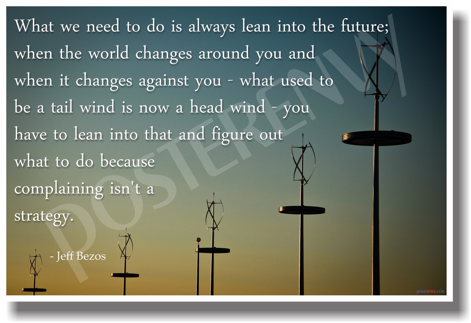 Lean into the Future - NEW Classroom Motivational Poster