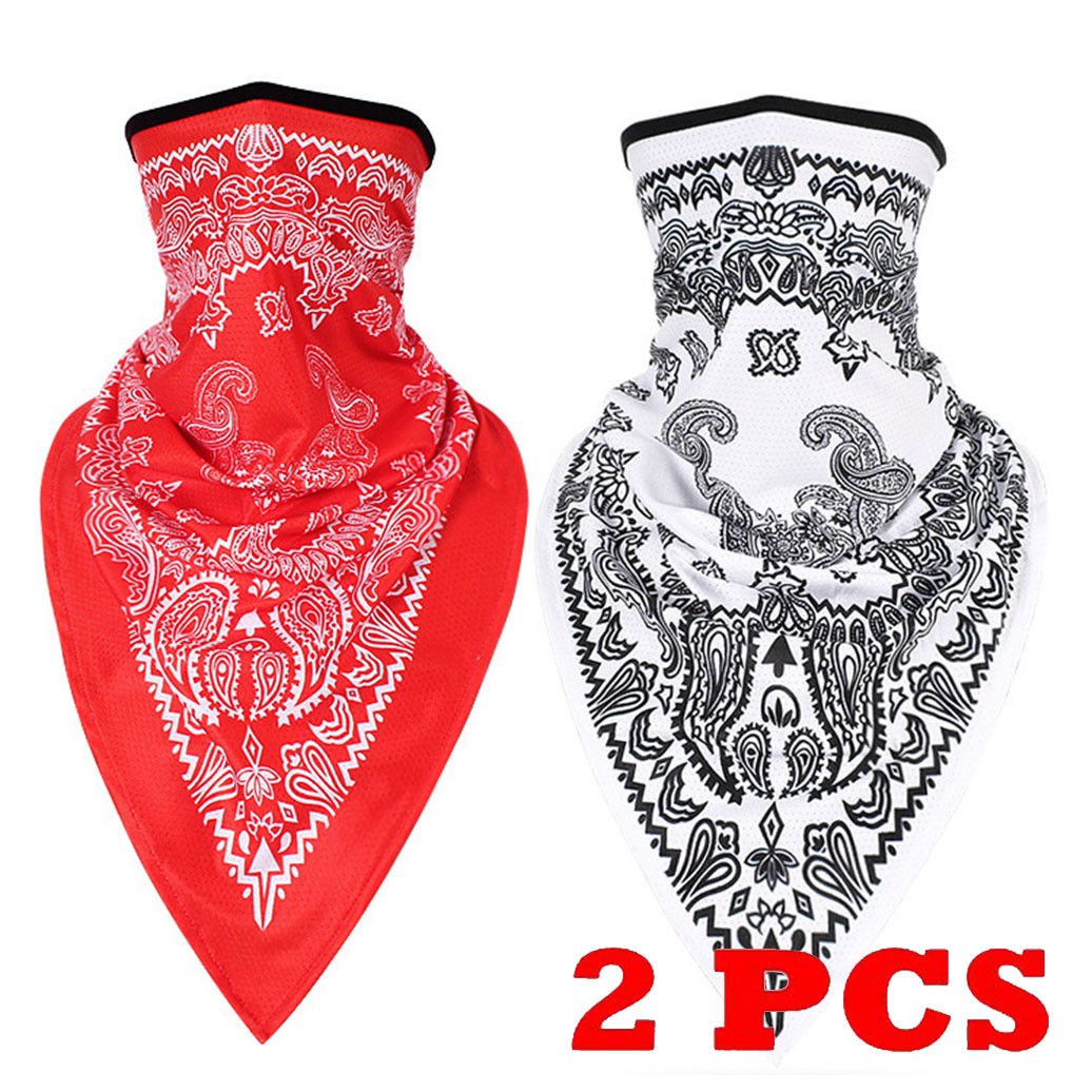 2PCS Neck Gaiter Bandana Face Mask Sun Cooling Scarf Gator Cover for Men Women