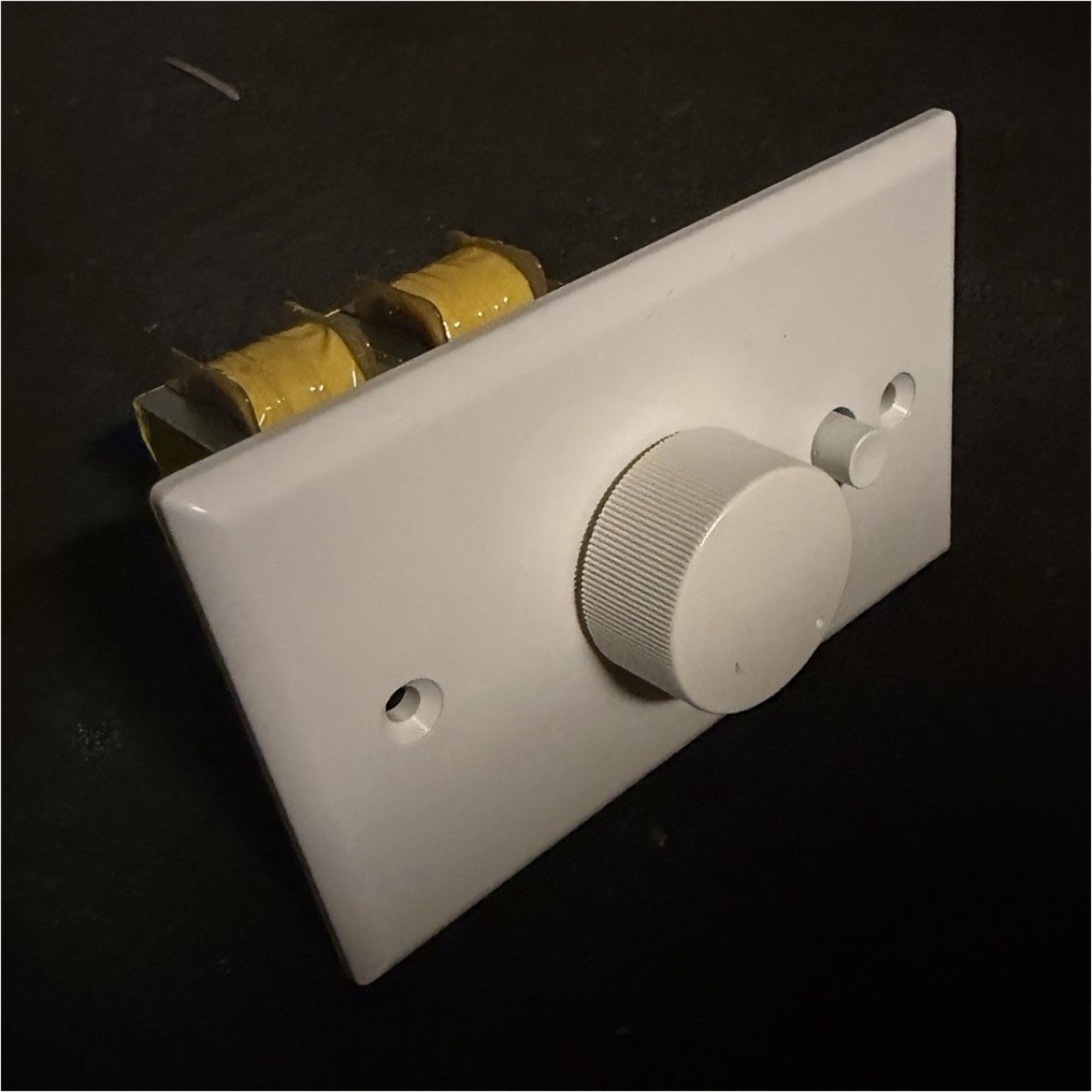 100W In-Wall Stereo Volume Control w/ Mute, White 50W RMS/ch