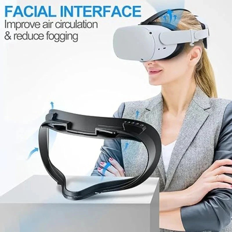 Face Cushion Pad for Meta Quest 2 VR Facial Interface Replacement PU Leather