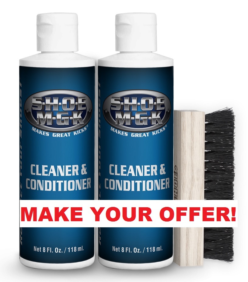 B. NEW FACTORY SEALED SHOE MGK MAGIC DOUBLE PACK CLEANER & CONDITIONER with GIFT
