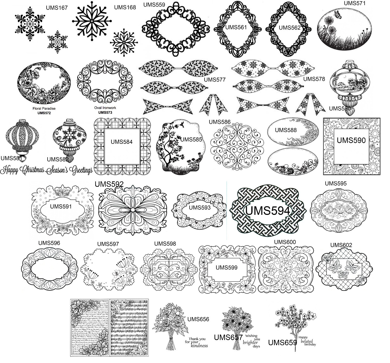 CREATIVE EXPRESSIONS Stamps To Die For - Sue Wilson 2015