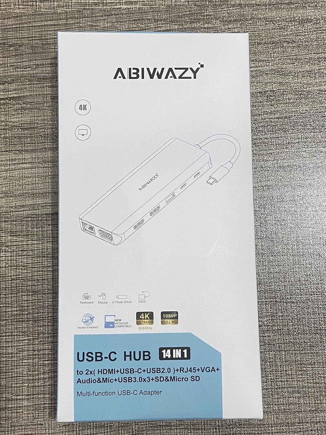 Comprehensive USB C Dock with Gigabit Ethernet, Audios, and SD Card Reader
