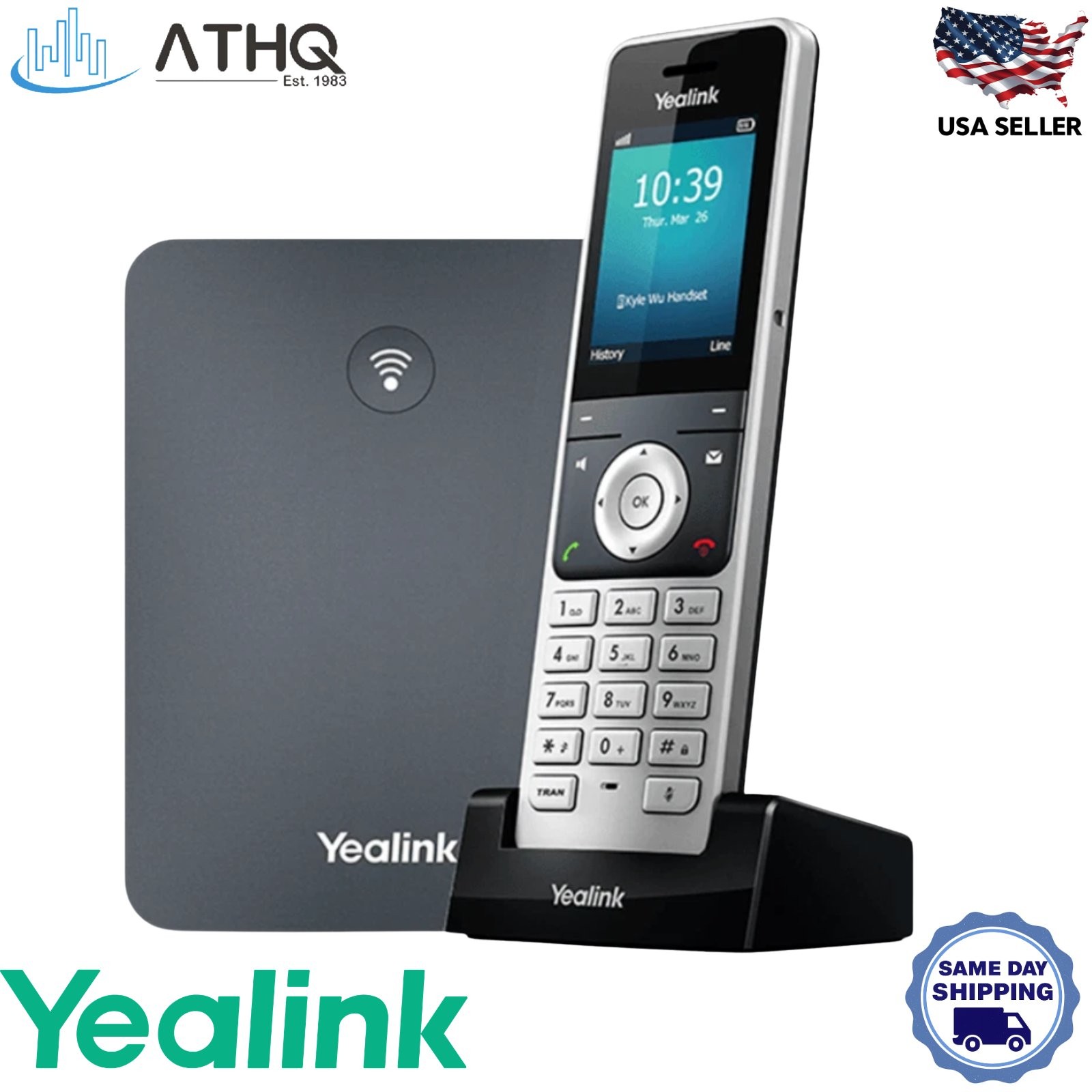 Yealink W76P DECT IP Phone System - W70B Base, W56H Handset, 10 SIP VoIP - NEW