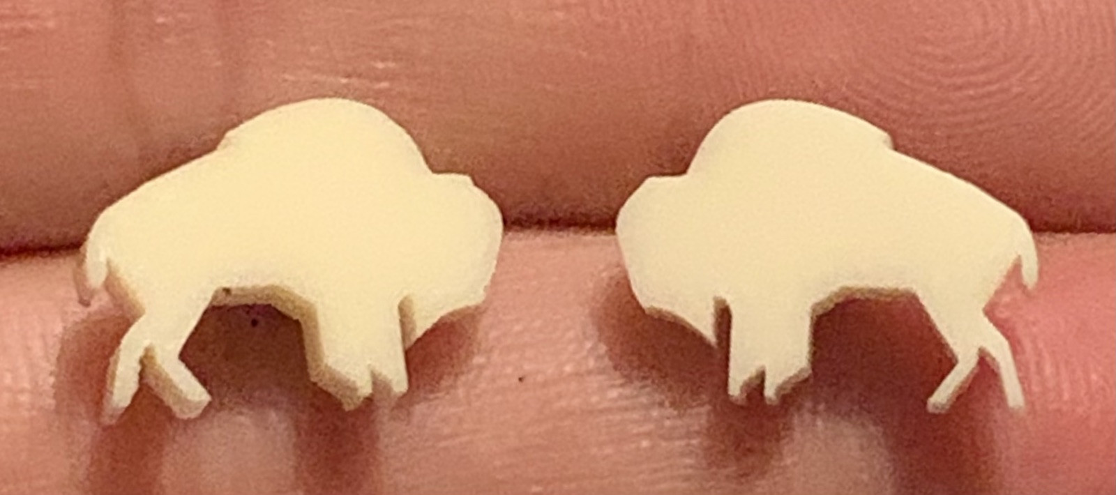Vintage Mini Cute Buffalo Cut Out Stud Earrings