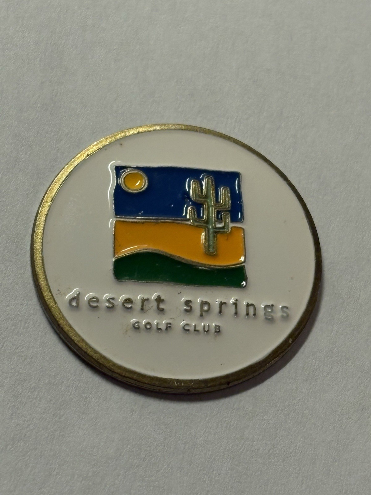 Desert Springs Golf Club 1" Coin Style Golf Marker - Almería, Spain - A Beauty!