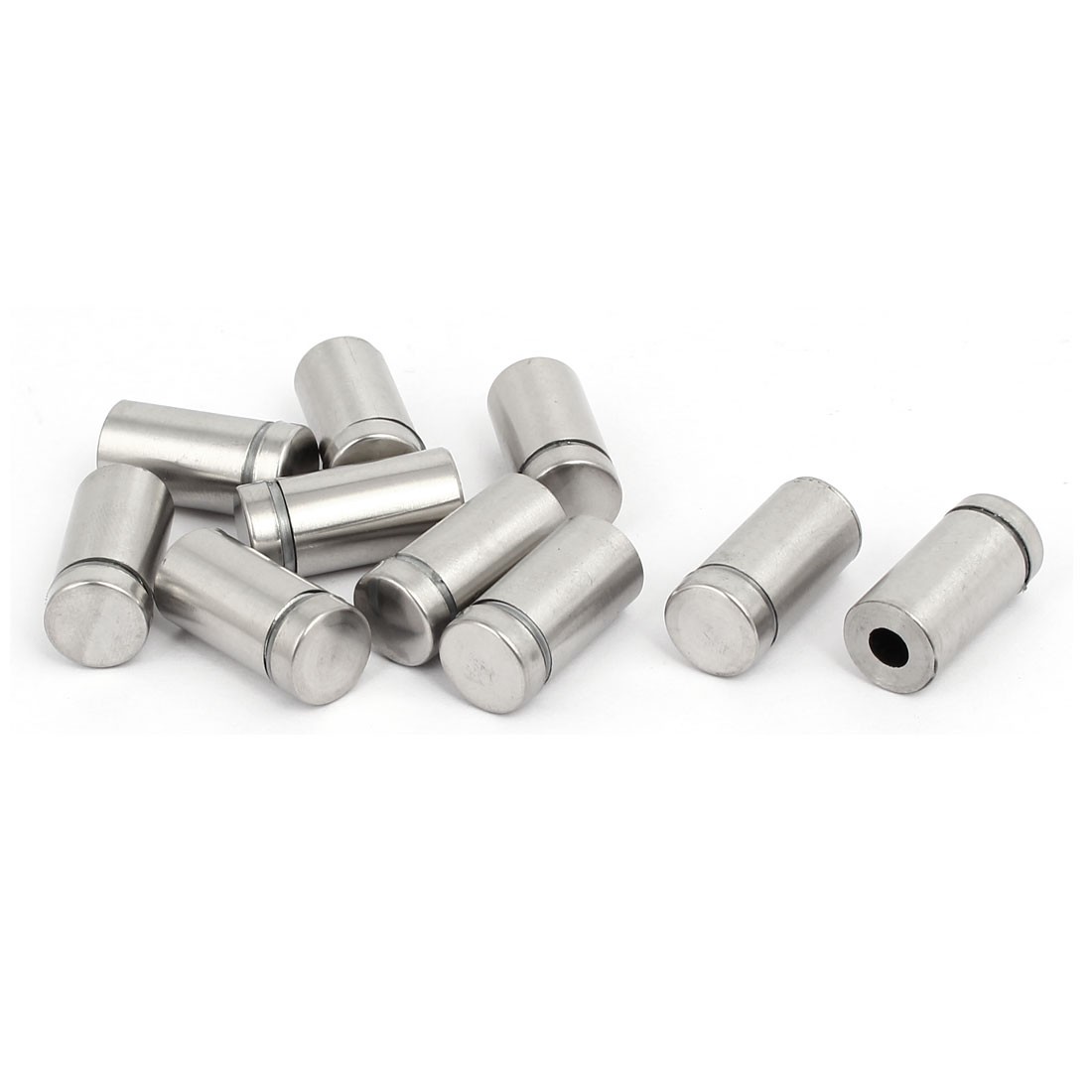 12mmx25mm Stainless Steel Wall Mount Glass Standoff Advertising Screw Nail 10pcs