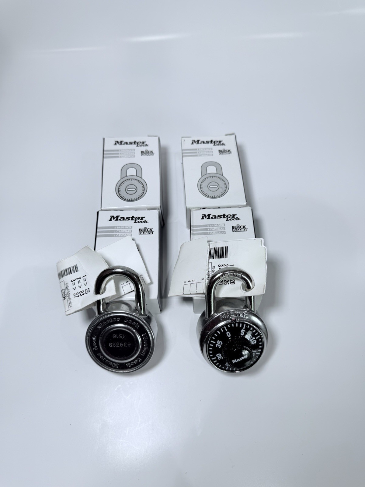 4 Pcs Master Lock 1502 Combination Padlock Round Dial Block Guard Locker Padlock