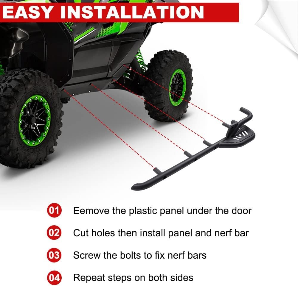 ELITEWILL Teryx KRX 1000 Rock Sliders Side Nerf Bars