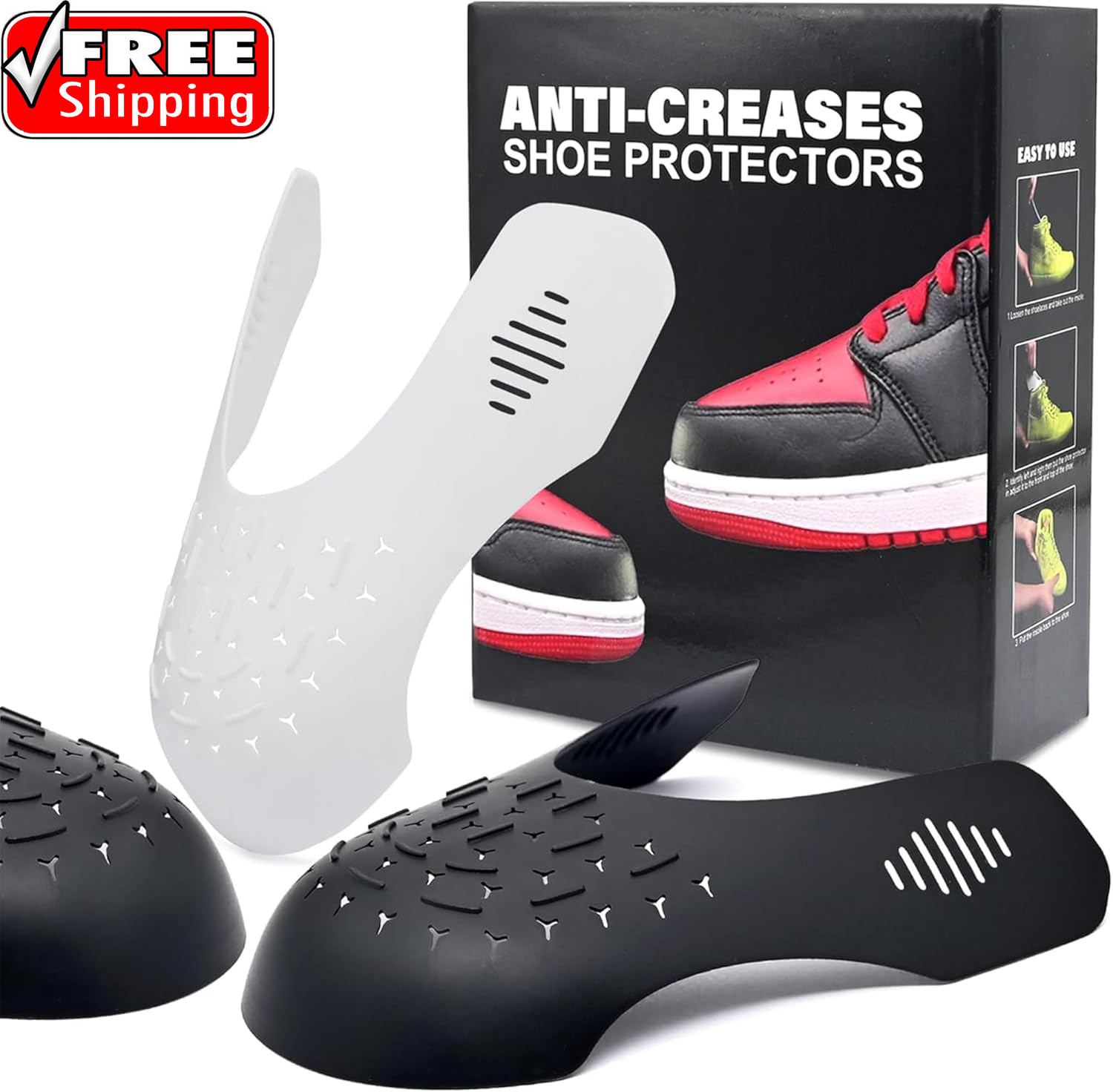 4 Pairs Shoe Crease Preventers, anti Crease Shoe Protectors Shoe Guards, Shoe Cr