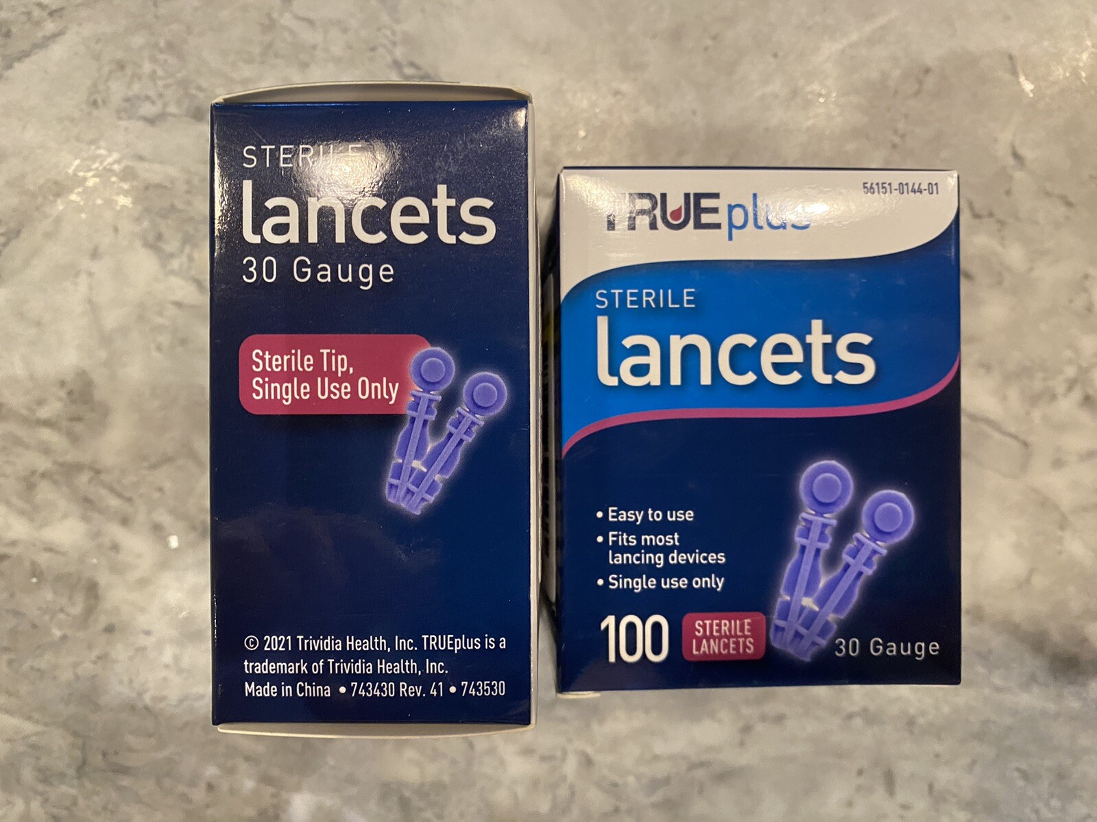 Trueplus Single Use Sterile Lancets 100 Count X 2 Boxes