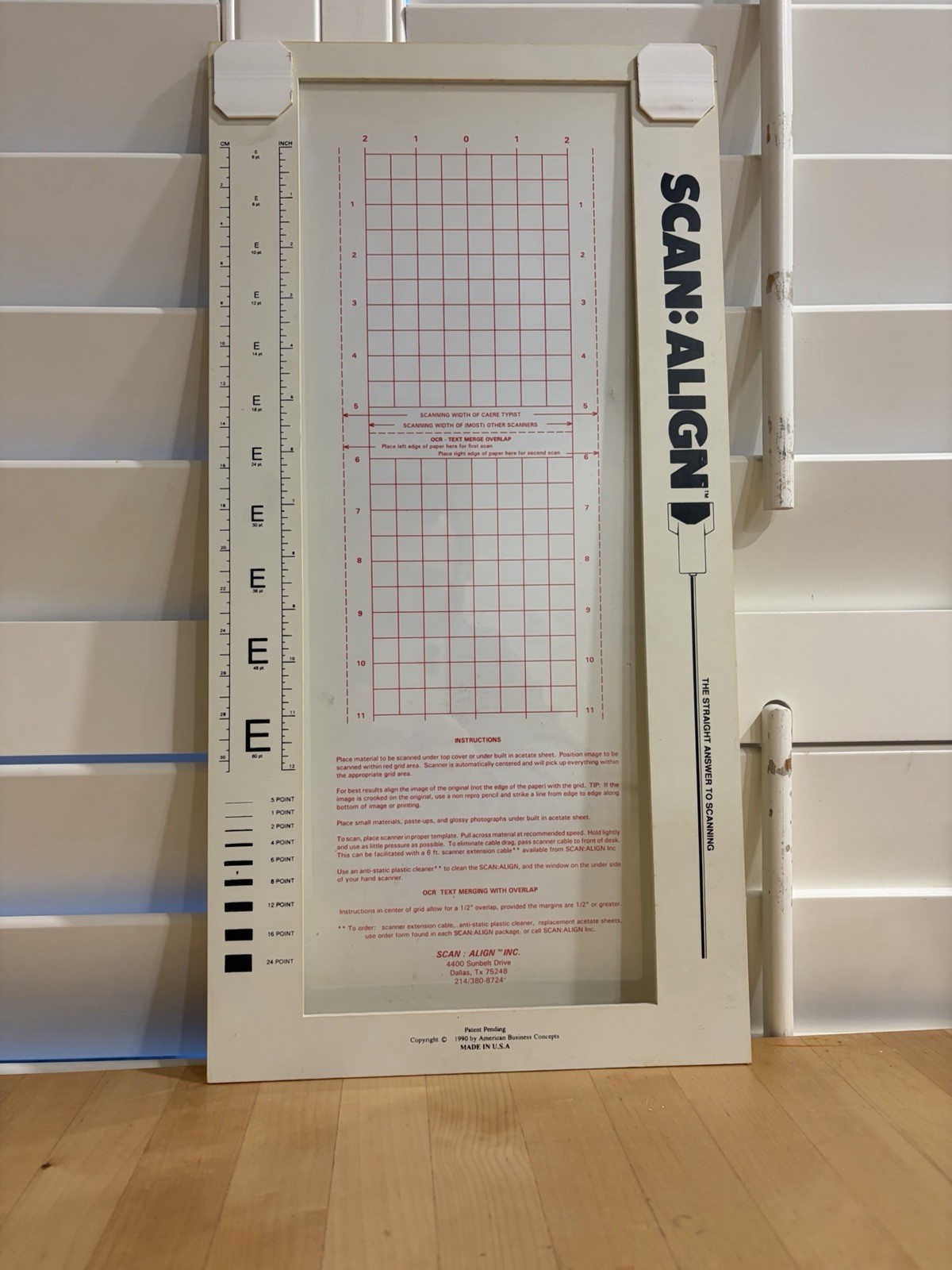 Scan : Align 1990 OCR Scanner Alignment Board American Business Concepts