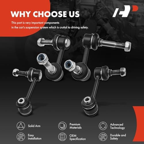 Set of 4, Front & Rear Sway Bar Links Kit Stabilizer Bar Links Compatible