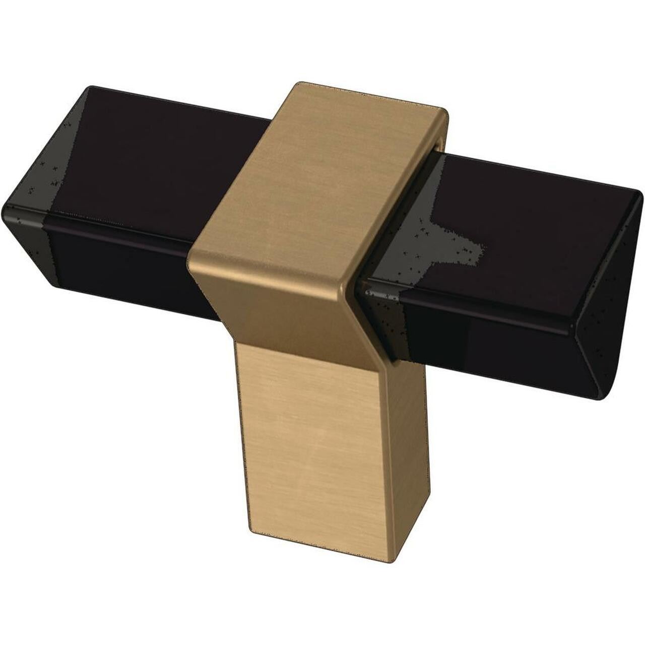 1-9/16" Modern Prism Knob Smoke and Champagne Bronze