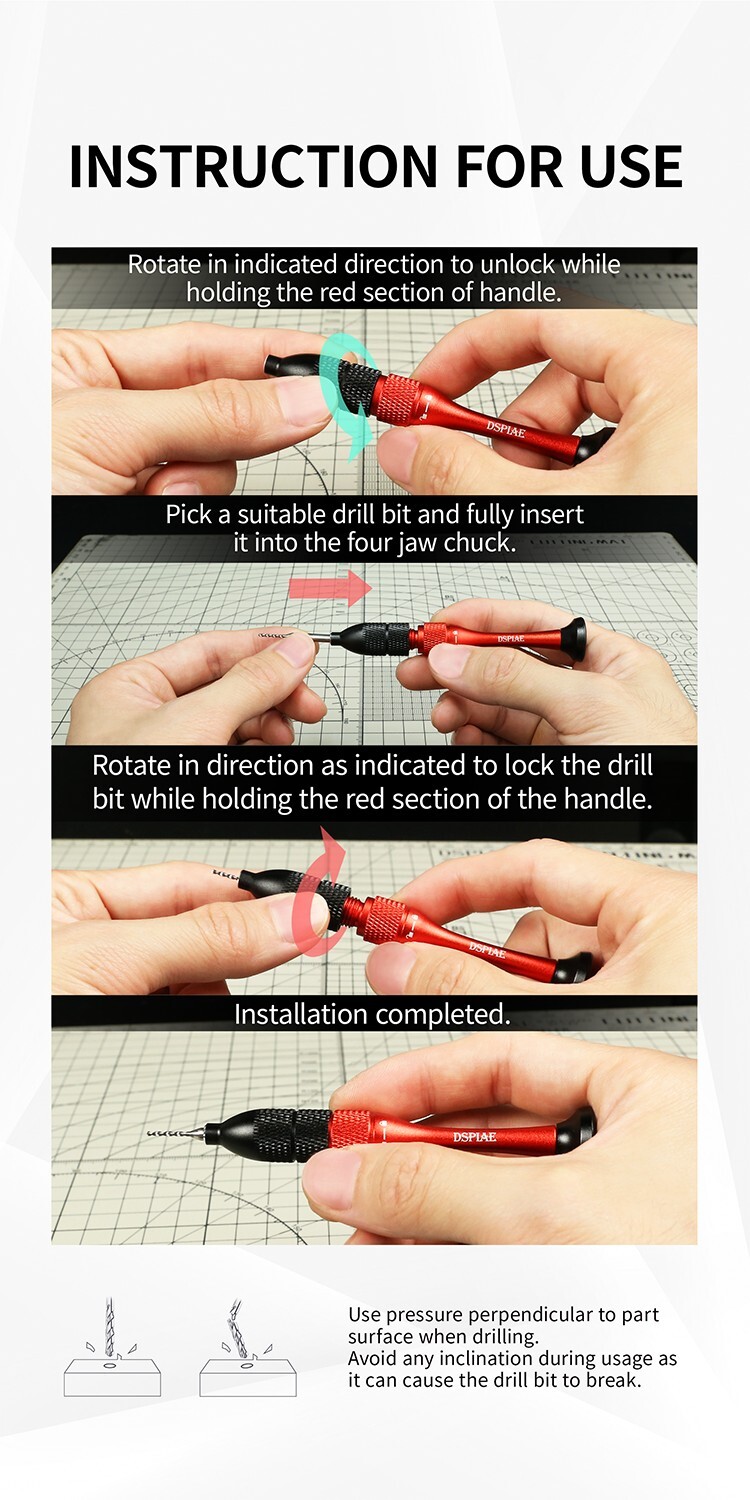 DSPIAE AT-SHD Precision Hand Drill Set