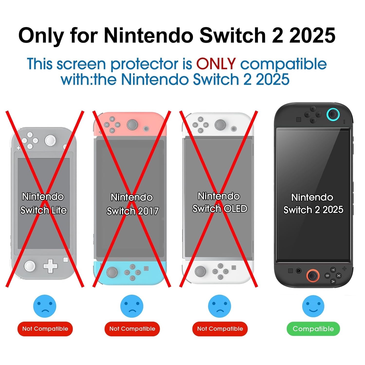 amFilm Auto-Alignment OneTouch for Nintendo Switch 2 Screen Protector [7.9'']