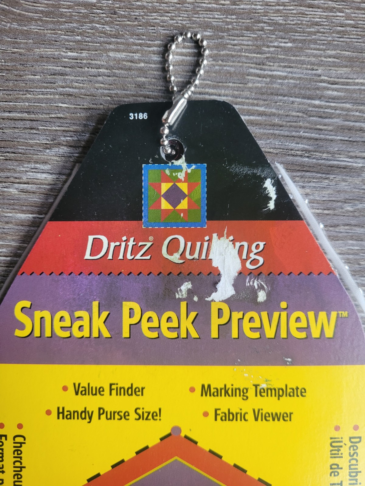 Dritz Quilting Sneak Peek Preview 5 Shape Template #3186 2001
