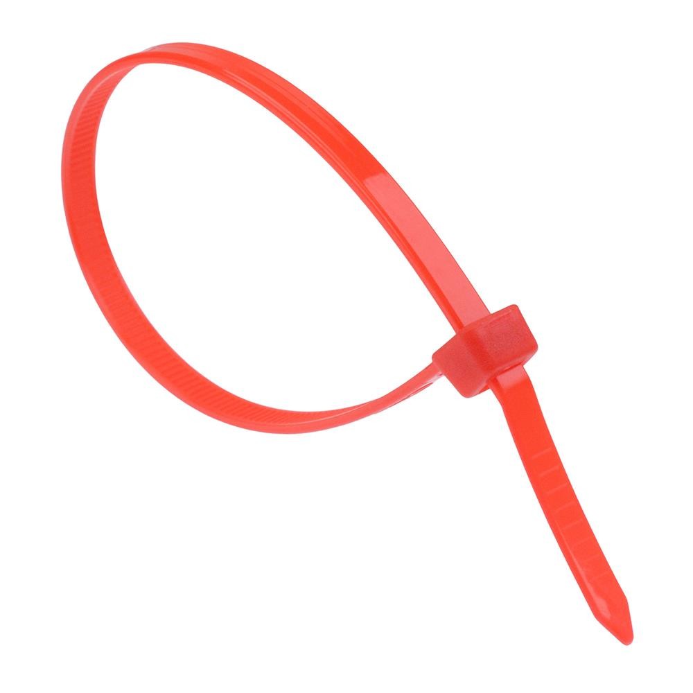 4.8mm x 200mm Red Zip Cable Tie - Pack of 100