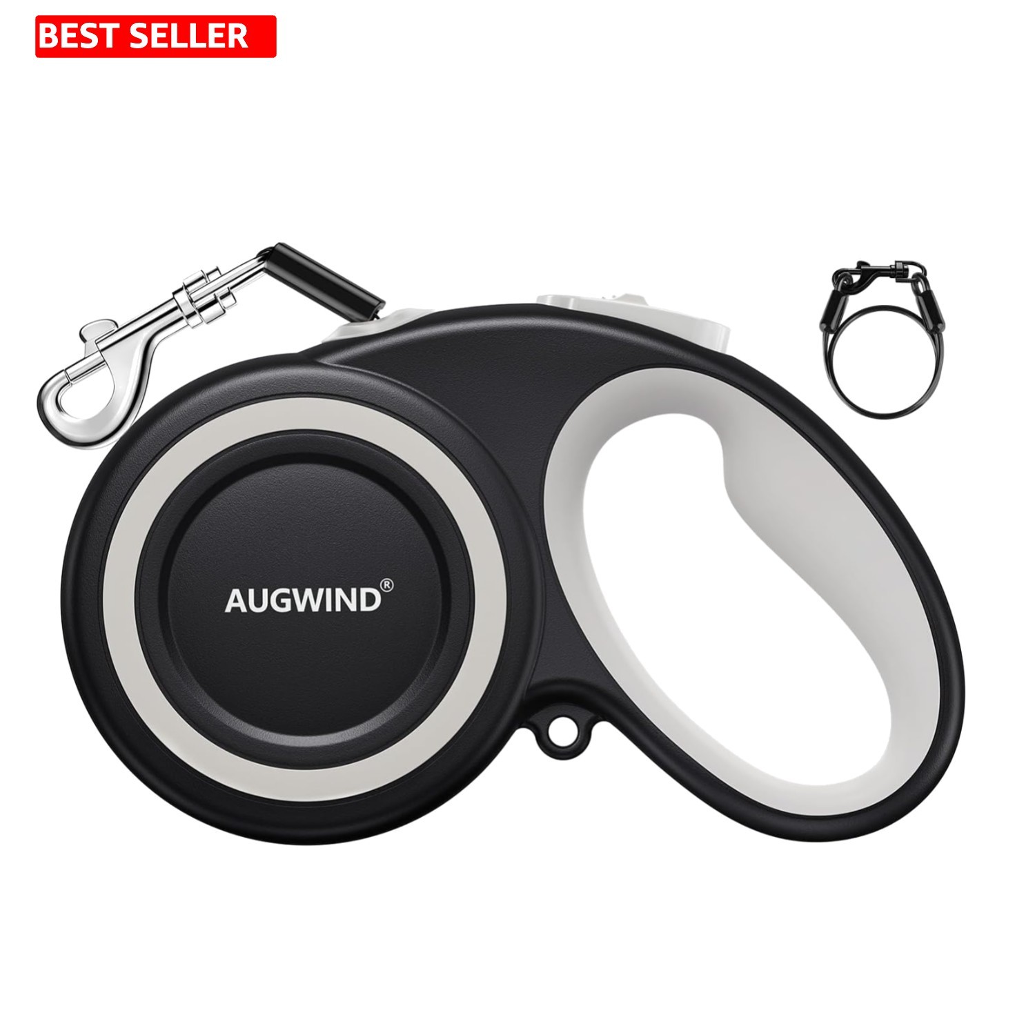 16 ft Retractable Dog Leash with Stainless Steel Anti-Chew Cable for Safer Walks