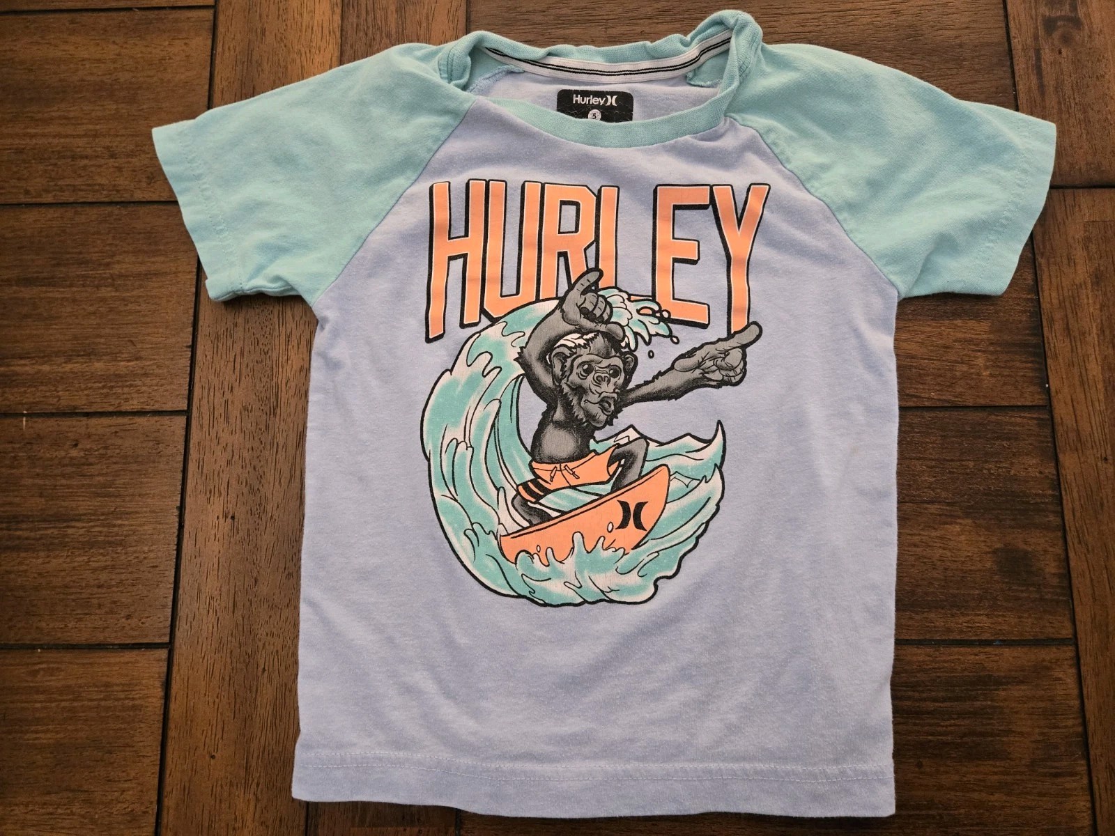 Hurley surfing monkey boys size 5
