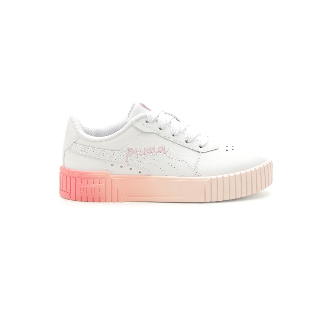 PUMA Carina 2.0 Lots Of Love Lace Up  Toddler Girls White Sneakers Casual Shoes