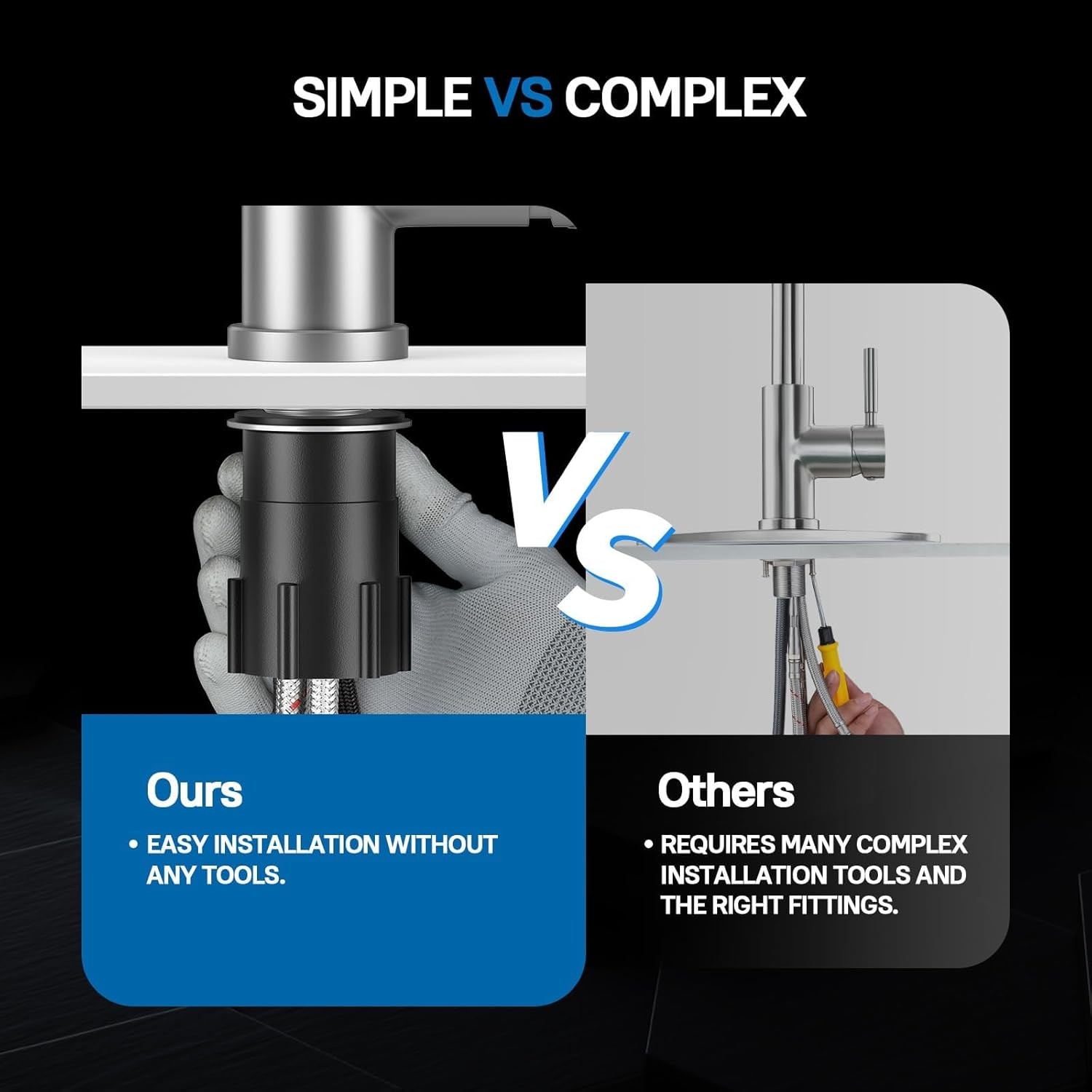 WEWE Single Handle High Arc Brushed Nickel Pull Out Kitchen Faucet,Single Level
