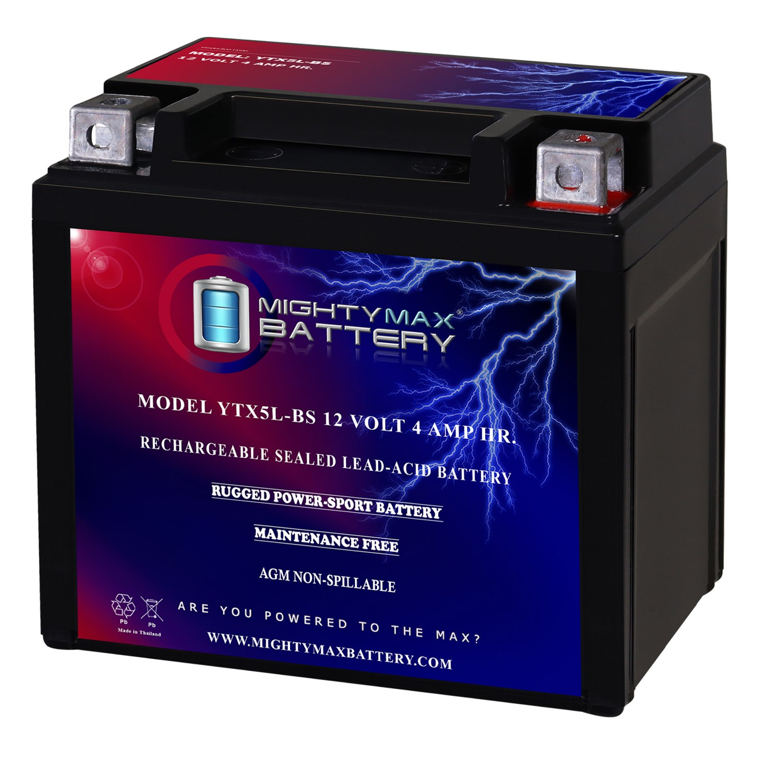 Mighty Max YTX5L-BS Replacement Battery for WPS CTX5L-BS