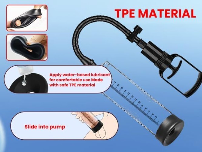 Transparent Vacuum Enlarger for Bigger Erections - Includes Lubricant & Sleeves