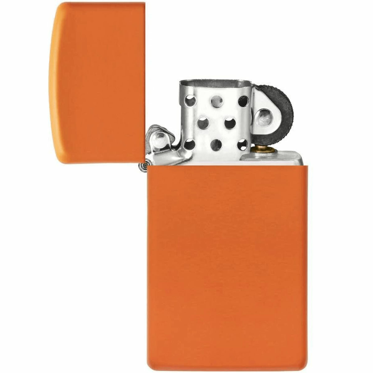 Zippo Windproof Lighter Slim Orange Matte Metal Construction Refillable 1631