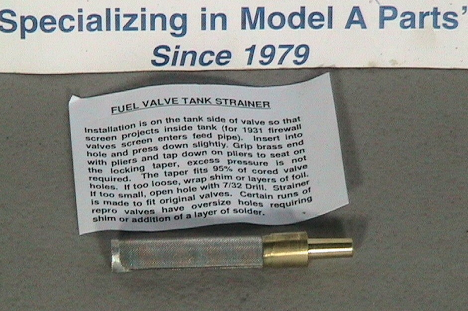1928-1931 Model A Ford Inside Gas Tank Shutoff Valve Gas Tank Filter