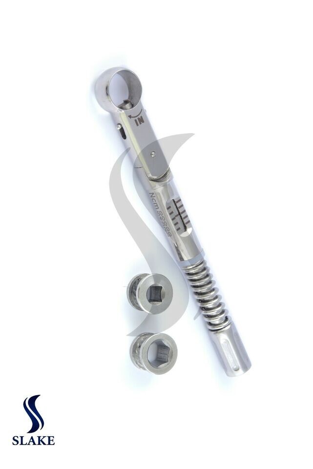 Dental Torque Wrench Ratchet Universal 10-45 Ncm 6.35mm Hex 4.0 Square