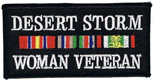 DESERT STORM WOMAN VETERAN W/ SERVICE RIBBONS PATCH ODS GULF WAR IRAQ FEMALE