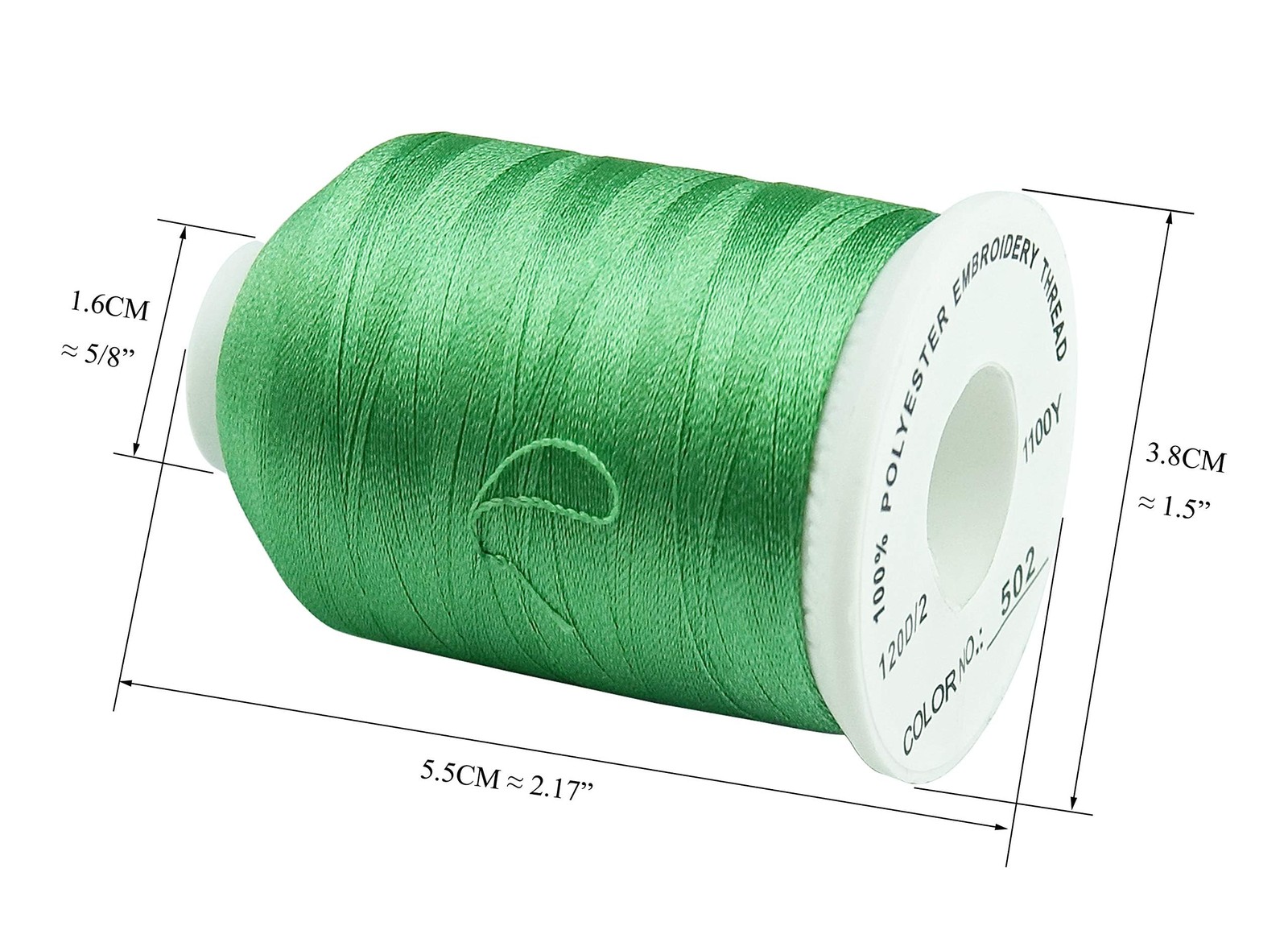 Machine Embroidery Thread with Storage 1000M (1100Y) Polyester 15 Spools Set ...