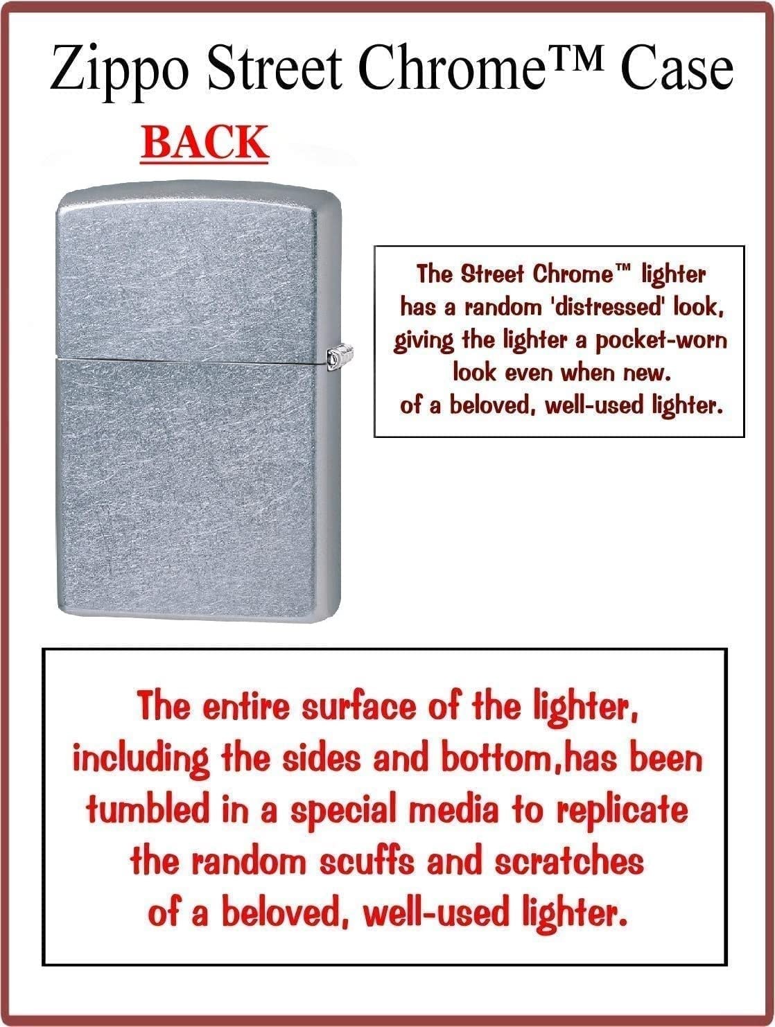 Zippo Lighter-I Smoke Design Street Chrome Windproof Lighter Z5399
