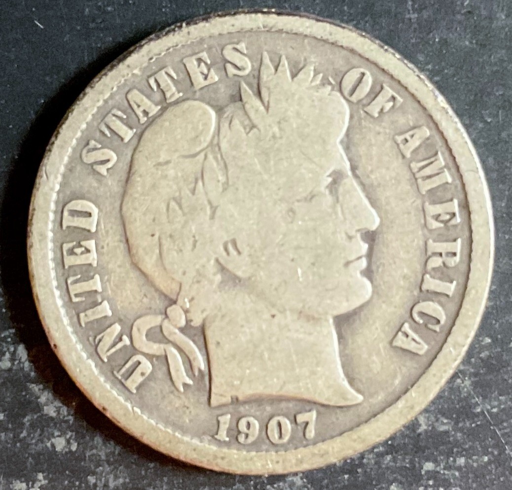 1907-O Barber Liberty Dime old New Orleans silver tough collection date j964