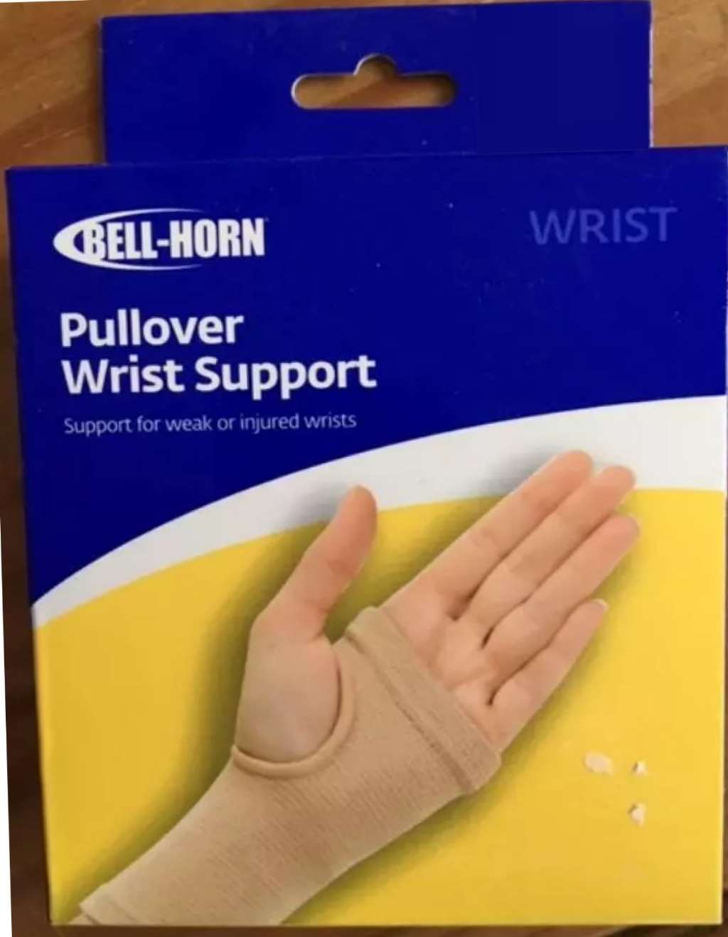 DJO Bell-Horn Pullover Wrist Support (Beige) Large - Compressive Support for Wea
