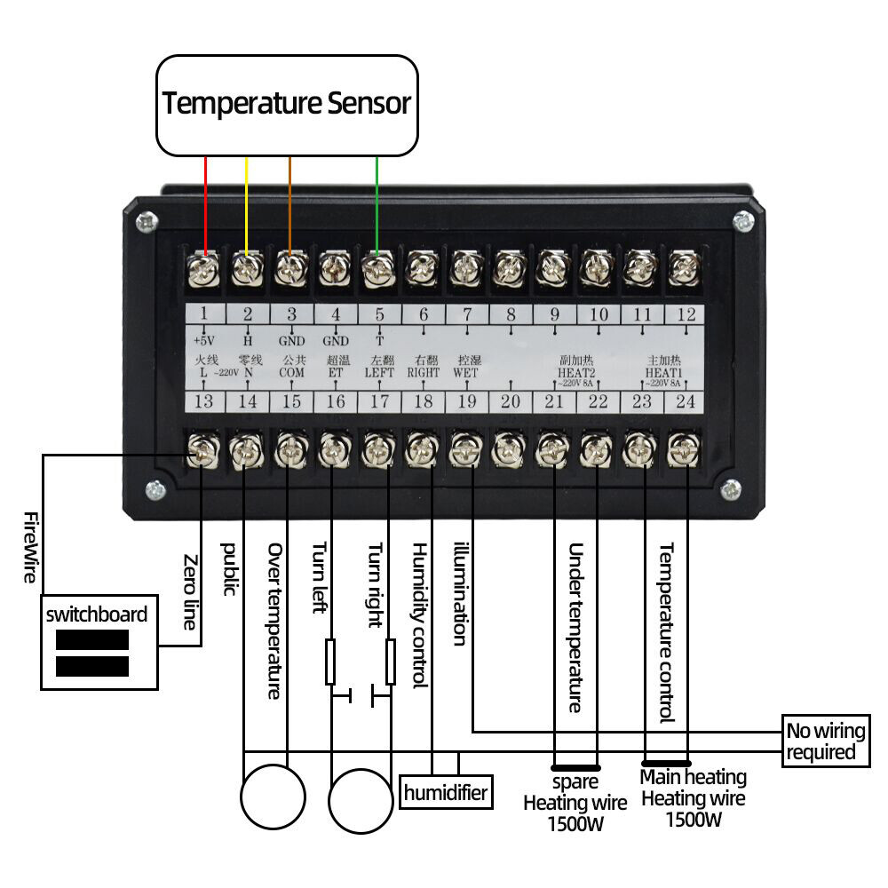 Automatic Egg Incubator Controller XM-18S Thermostat Temperature Humidity Sensor