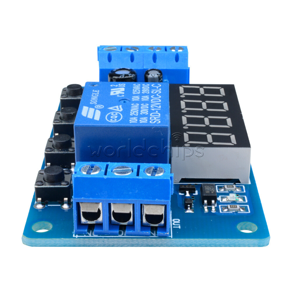 DC 12V Trigger Cycle Automation Timer Delay Relay Module 3-4 Digital LED