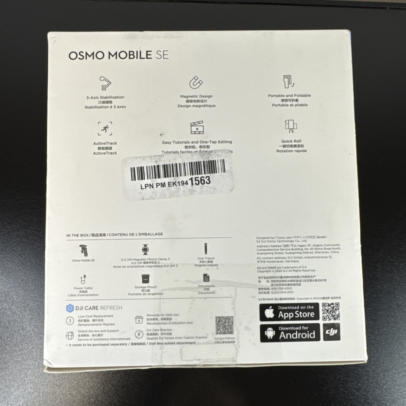 DJI Osmo Mobile SE 3-Axis Gimbal Stabilizer - Portable & Effortless for Vloggers