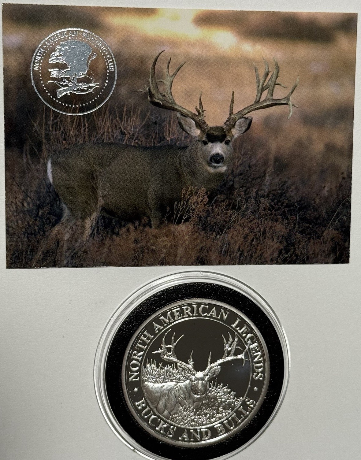 Jolley Buck N. American Hunting Club Proof Coin 1 Troy Oz .999 Fine Silver Round
