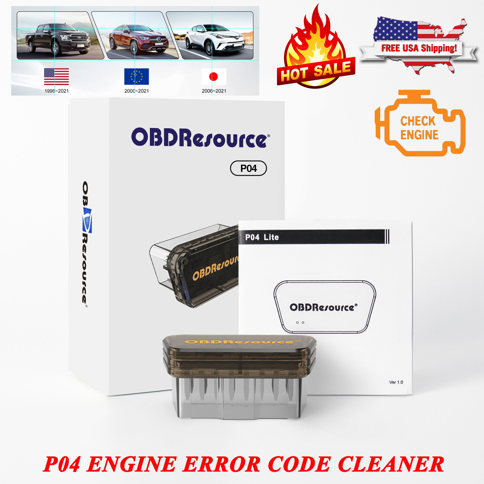US Car Code Clearer Automatically Turn-Off MIL Engine Light OBD Erase Error Code