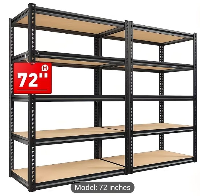 72 Inch Heavy-duty Metal Storage Rack, With A Load-bearing Capacity Of 400...