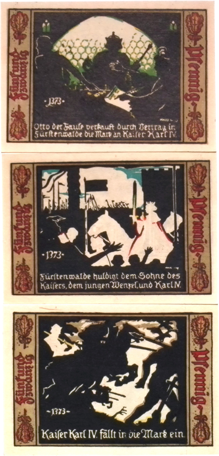 1921 Germany FURFTENWALDE full set of 25  Phennig Notgeld