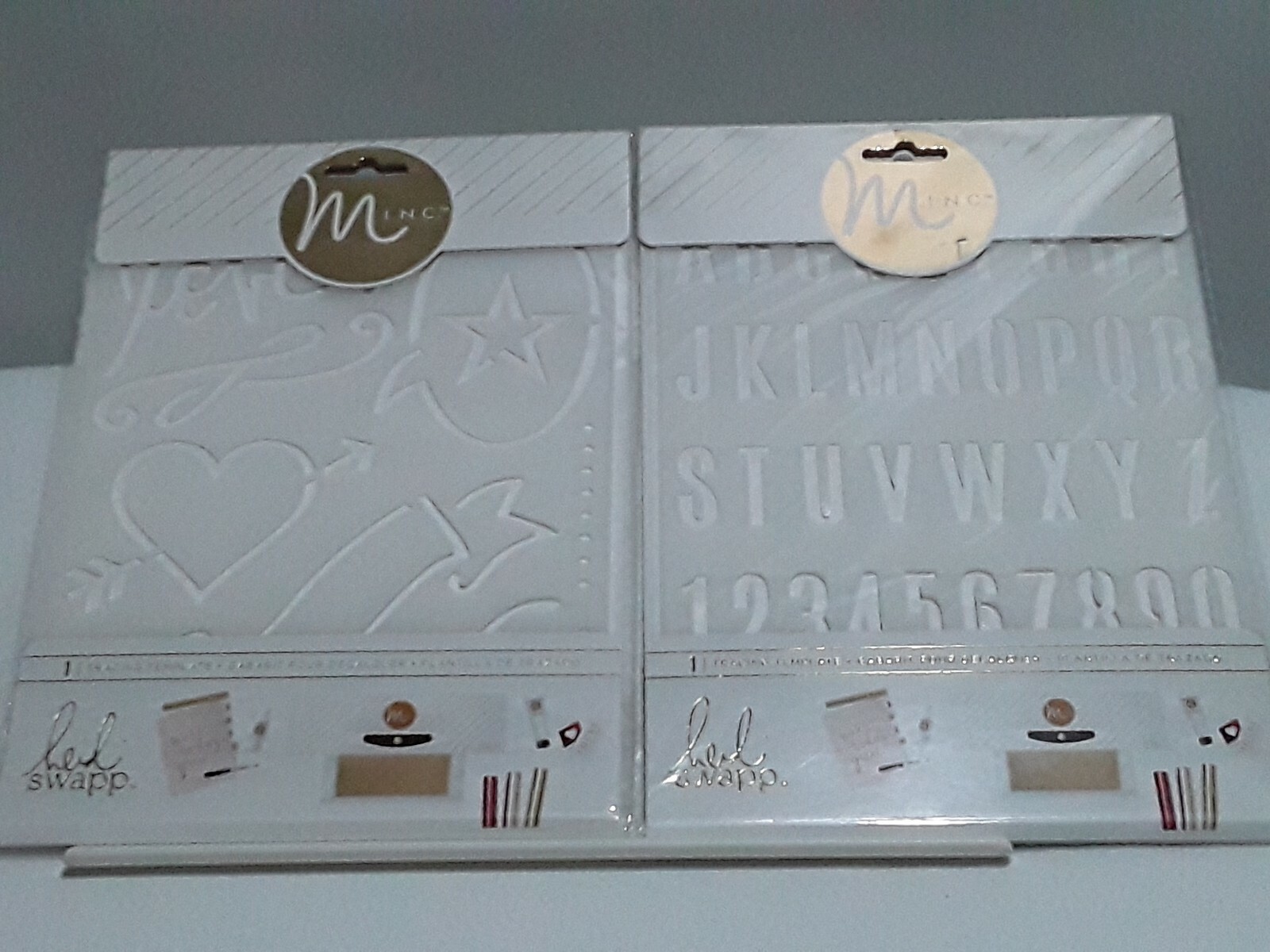 Heidi Swapp Tracing Templates Custom bundle stencils Love 313013 Alpha 313012NIP