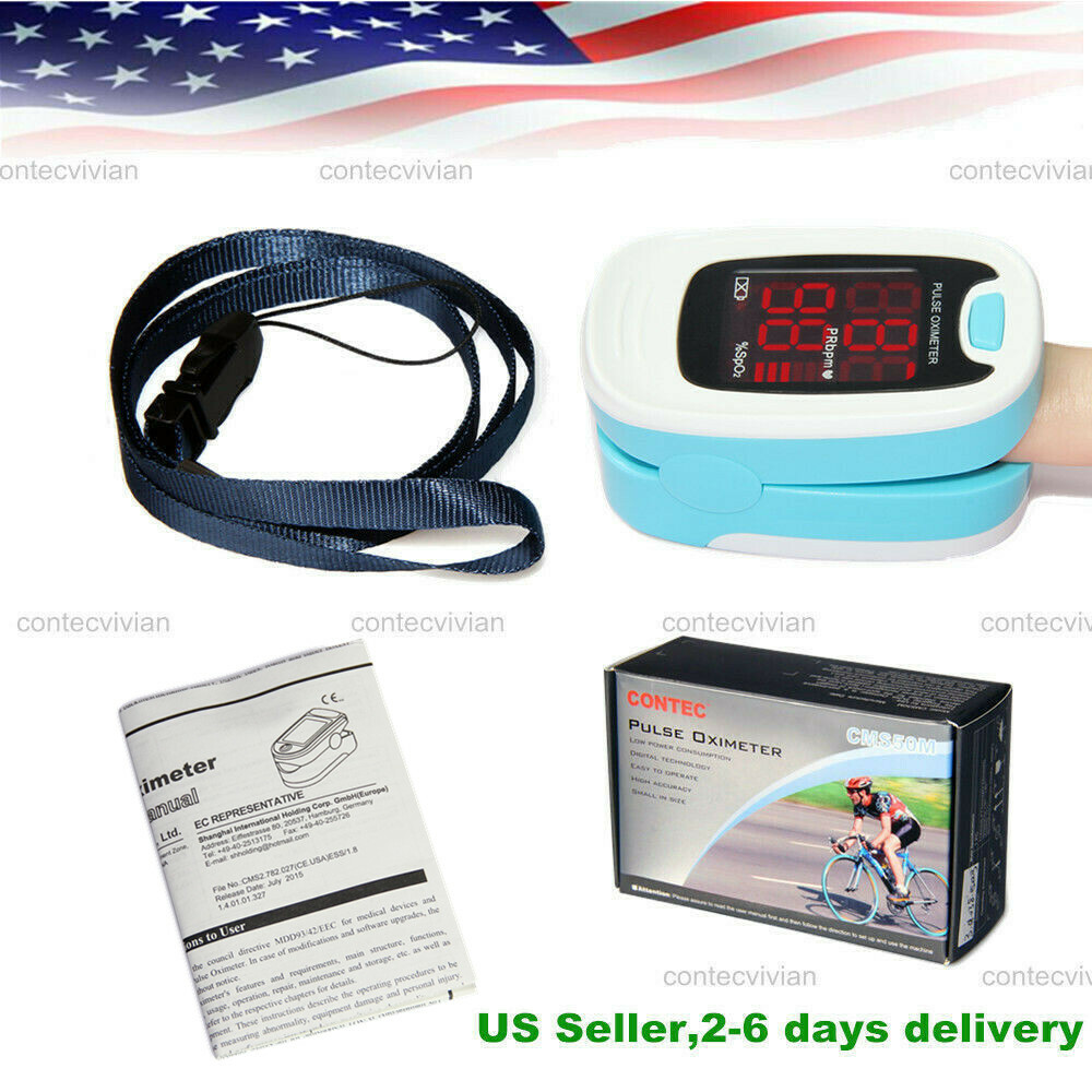 Fingertip Finger Pulse Oximeter Blood Oxygen Monitor SpO2 Heart Rate Meter -HOME