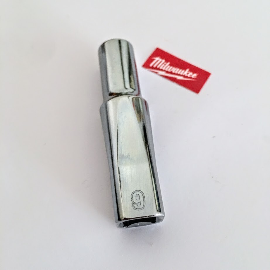 Milwaukee  9 mm x 3/8 In. Dr  6-Point Deep Socket Free USA Shipping