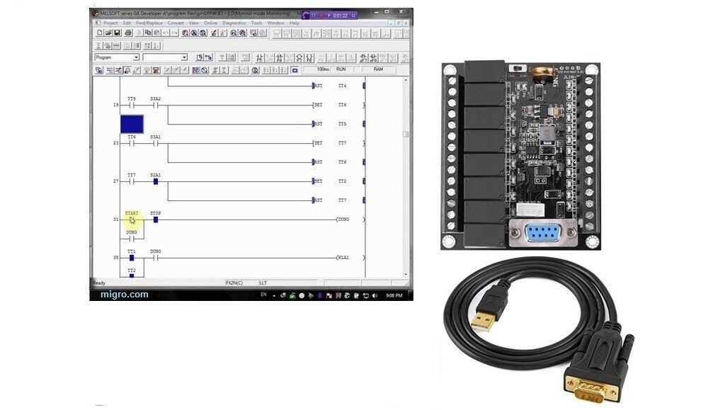 PLC 24V Starter Kit Automation Programming Software, Developer, Training, Learn